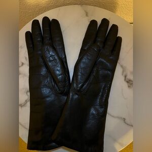 Bloomingdale’s Black Leather Gloves